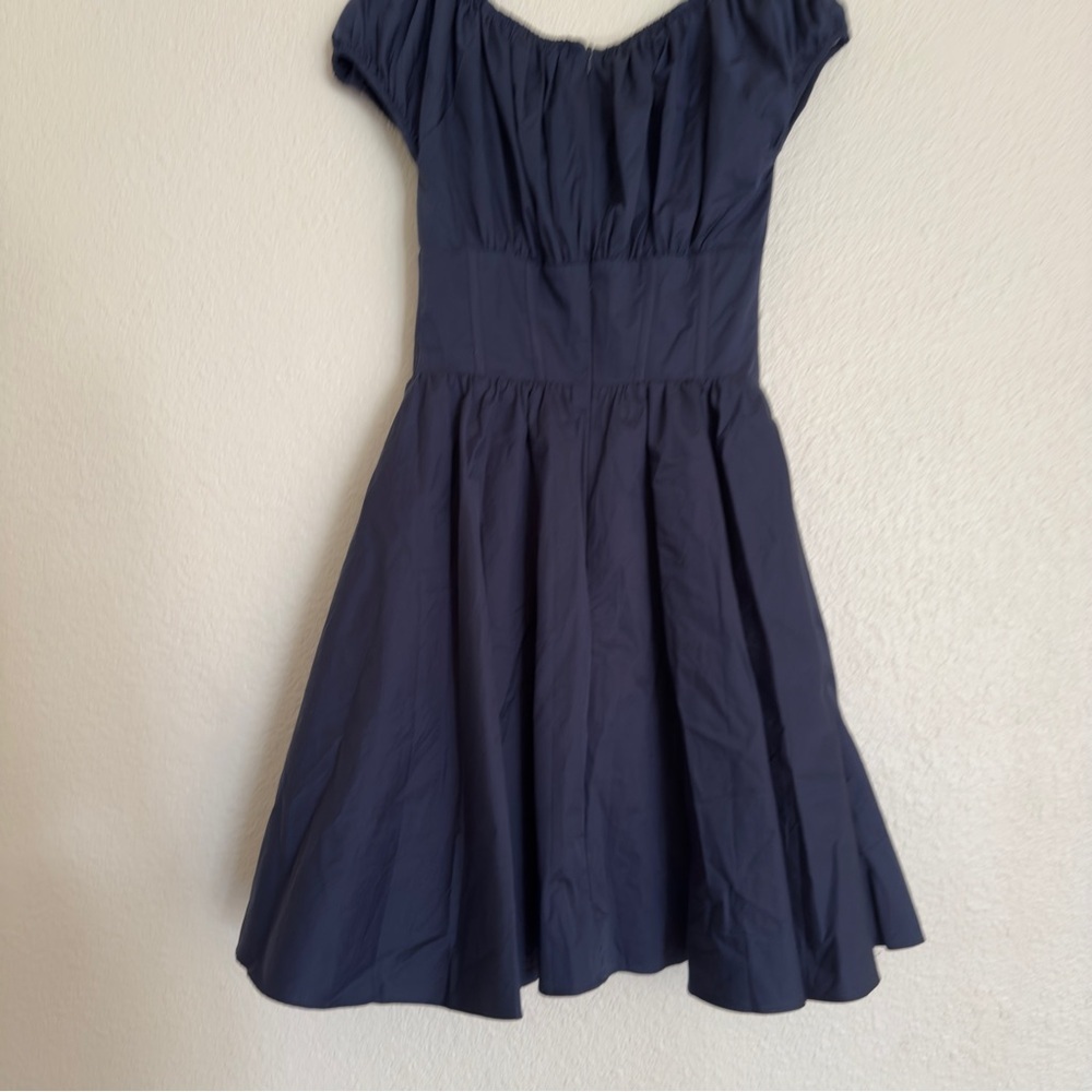 NWOT house of cb French Navy Gathered Mini Dress - Picture 11 of 11
